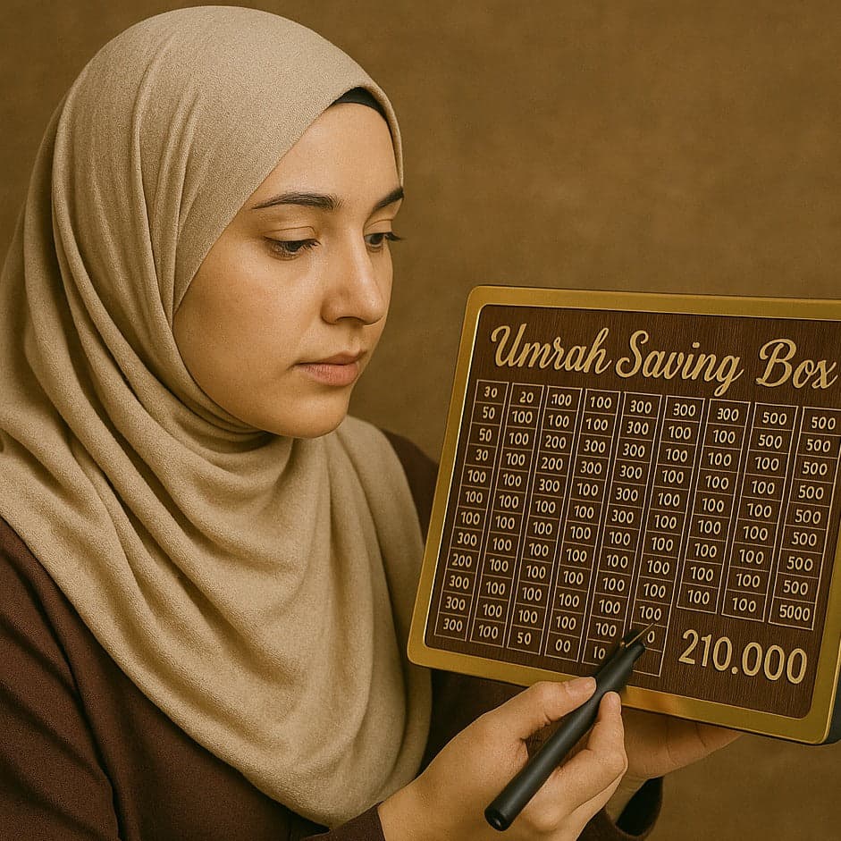 Umrah Saving Box – Saving Box – Box For Umrah Saving | Umrah Saving Box – Best Quality Umrah Saving Box – 210,000 Umrah Saving Box ( Random Design )